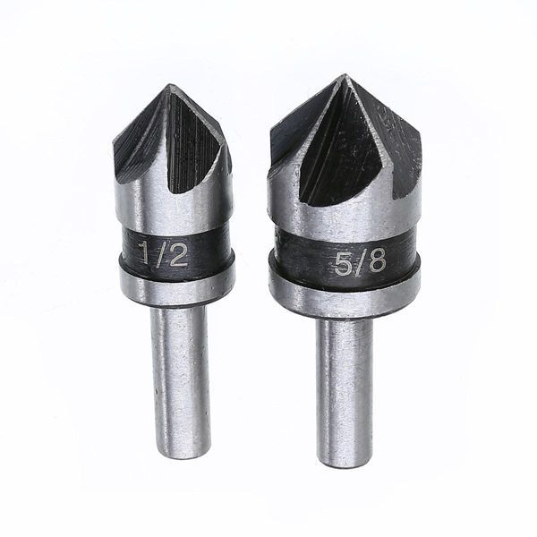 Набор зенковок HSS для снятия фаски 82&deg; (2 шт, 1/2" и 5/8") с круглым хвостовиком (0517) 0517 фото