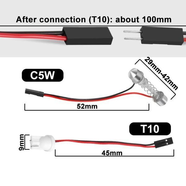 Светодиодная LED матрица COB для подсветки салона авто с адаптерами T10 / C5W Festoon (36х26 мм, 12V, 6000K) (0899) 0899 фото