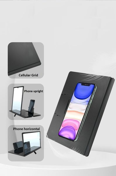 Підставка телефону збільшувальний 3D екран F8 10 дюймів Білий No1539 1539 фото