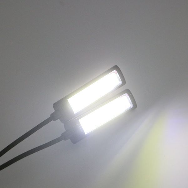 Гнучкий подвійний світлодіодний світильник-ліхтарик на кліпсі COB LED (USB / 3xAAA) (0203) 0203 фото