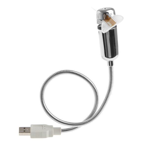 Гибкий USB мини вентилятор со светодиодными часами LED (0606) 0606 фото