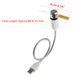 Гибкий USB мини вентилятор со светодиодными часами LED (0606) 0606 фото 2