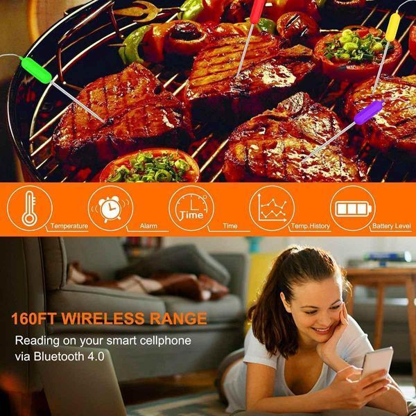 Набор щупов термометра для мяса 6 штук Finether №1389 1389 фото