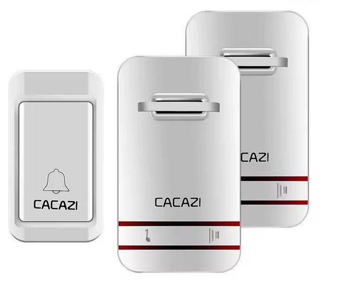 Беспроводной дверной звонок CACAZI 2 приемника 1 кнопка 220V (542) 542 фото