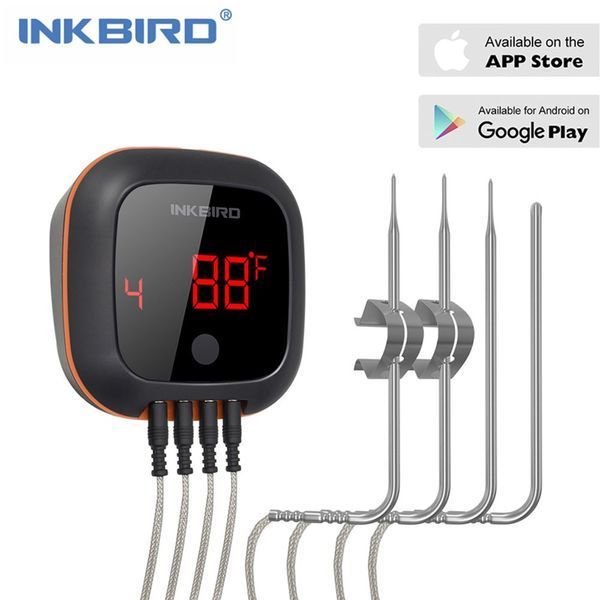Цифровий бездротовий термометр для м'яса та барбекю INKBIRD IBT-4XS (4 щупи) (1046) 1046 фото