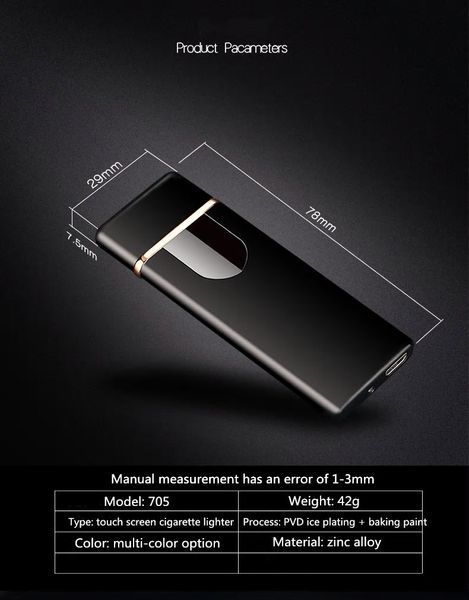 Спиральная сэнсорная электро зажигалка Lighter №1190 1190 фото