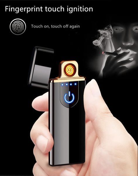 Спиральная сэнсорная электро зажигалка Lighter №1190 1190 фото