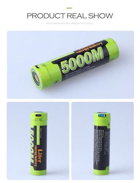 Акумулятор 18650 3500 мАч з micro-usb Liter №1002 1002 фото
